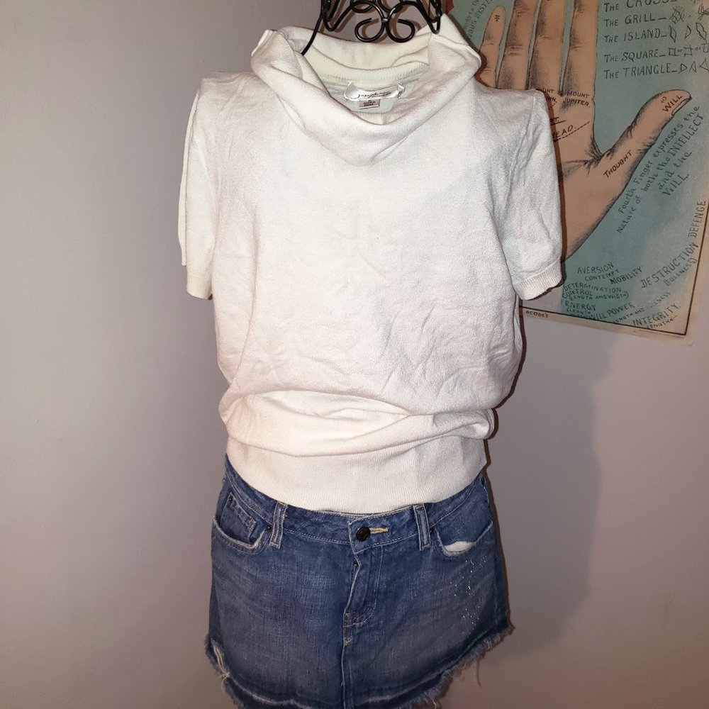 Julie Josephine Essential Soft Short Sleeve Cowl-neck Sweater Dohlman Sleeves M